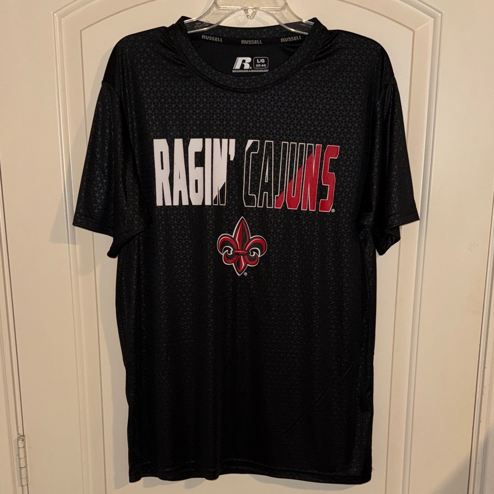 Russell Athletic Ragin Cajuns Performance Quick Dry Tee - Large 42-44 NWOT